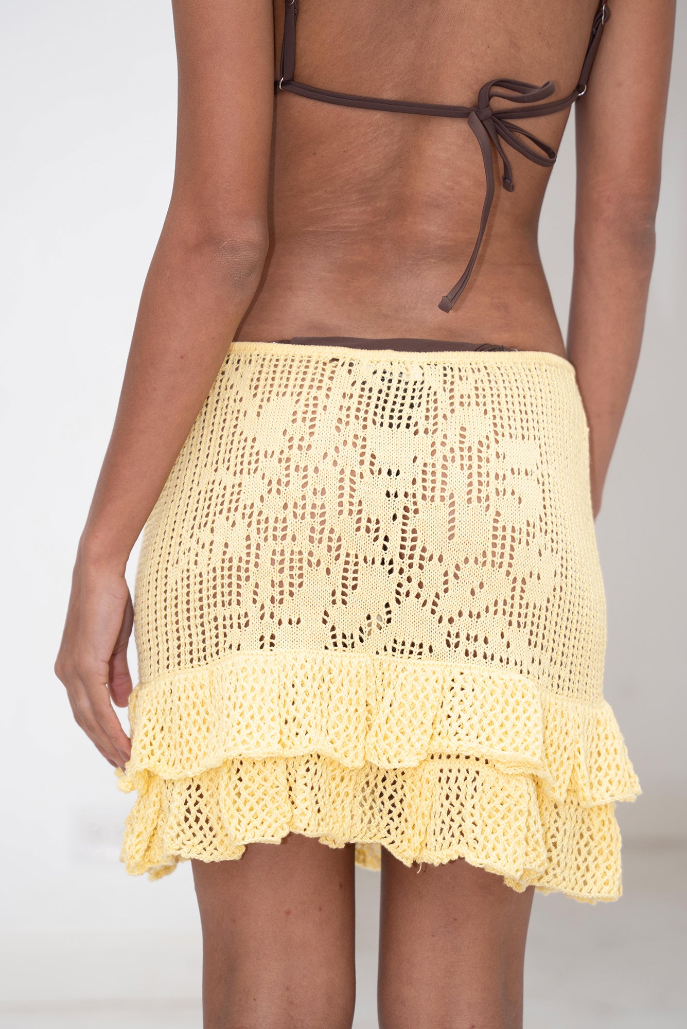Hibiscus Mini Skirt - Butter